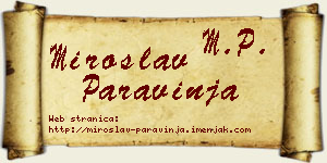 Miroslav Paravinja vizit kartica